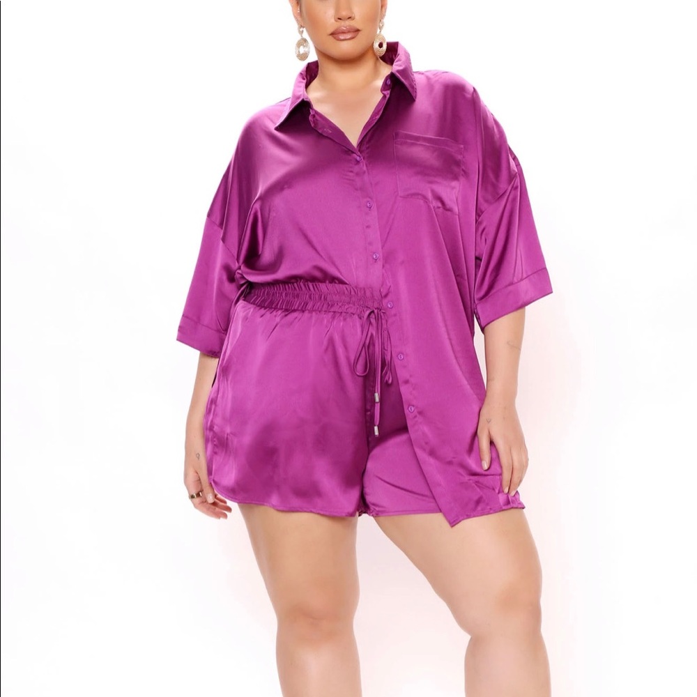 Satin Short Set